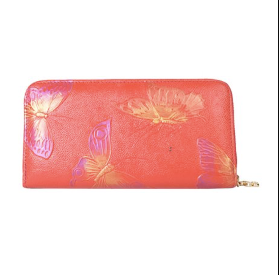 Multi Purpose Wallet - Red Butterflies