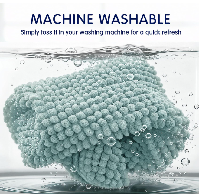 Chenille Bath Mats - Green, 10pcs - Image 2