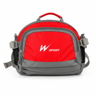 Red & Grey Sport Waist Bag