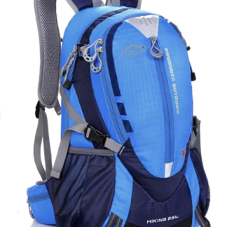 Blue outdoor hiking backpack