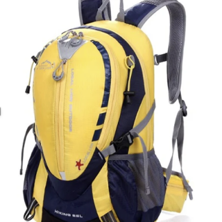 Yellow outdoor hiking backpack