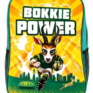 Bokkie Power Kids Backpack – Green & Yellow