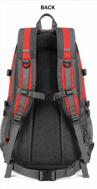 Taikes Outdoor Adventure Backpack – Red & Grey - Image 3